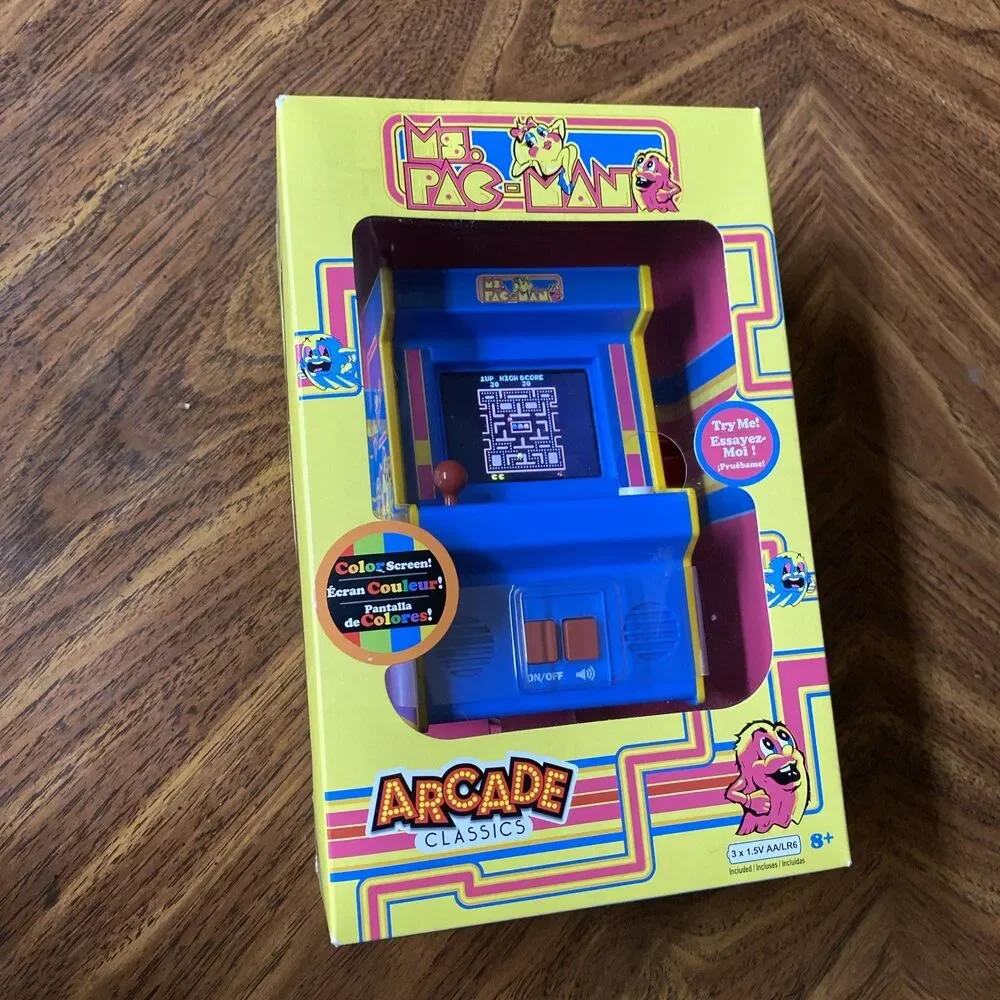 Arcade Classics Ms. Pac-Man Mini Retro Arcade Game 2024 Basic Fun New